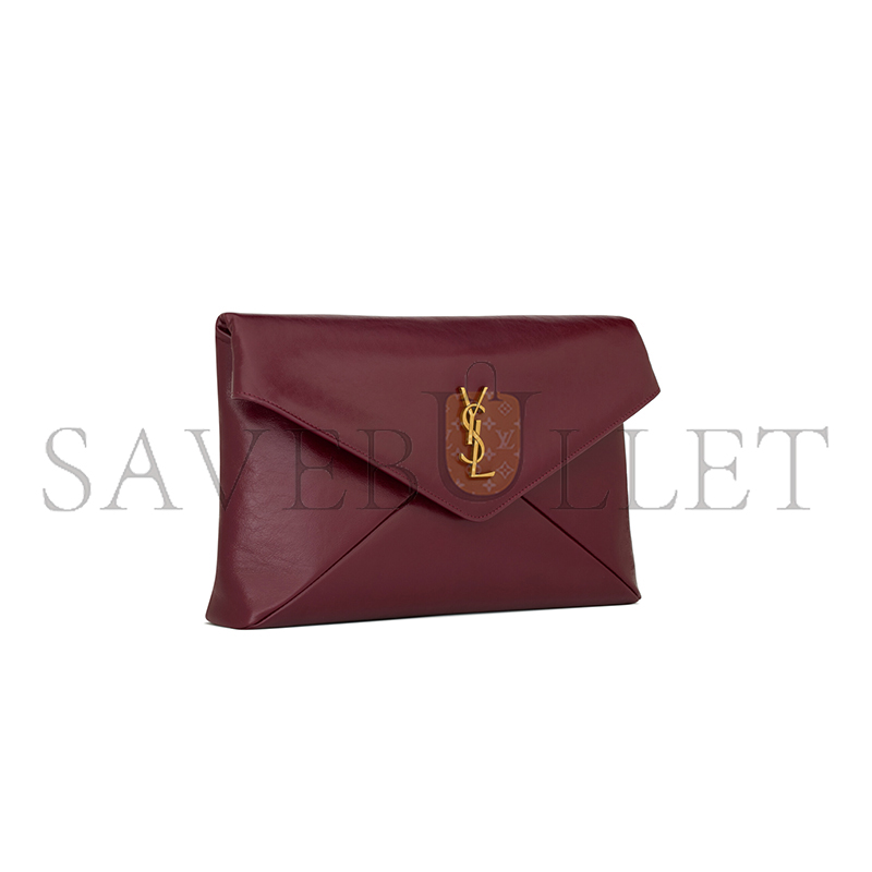 YSL CASSANDRE LARGE ENVELOPE POUCH IN SHINY LEATHER 769307AAE526593 (29.5*18*4.5cm)